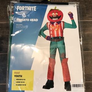 Youth Kids  Fortnite Tomato Head Costume, Medium